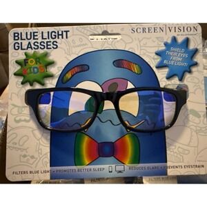 ICU Eyewear Screen Vision Blue Light Glasses For Kids Black Rectangle